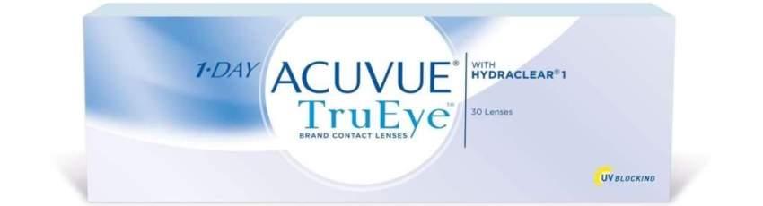 Популярные каждодневные линзы Acuvue 1-Day TruEye 1 Linzy Dla Glaz Acuvue 1 Day TruEye
