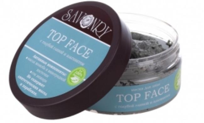 Маска для лица Savonry Top Face с голубой глиной и альгинатом 1 Maski Dla Lica Savonry Top Face
