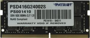 Patriot Memory Sl 16gb Ddr4 2400mhz Sodimm.26Vhg