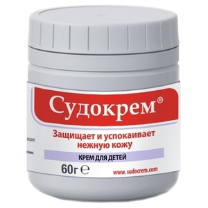 Sudokrem Zashhitnyj I Uspokaivajushhij Pod Podguznik Ot Oprelostej I Pokrasnenij Dlya Novorozhdennyh 60 G.nQijh 